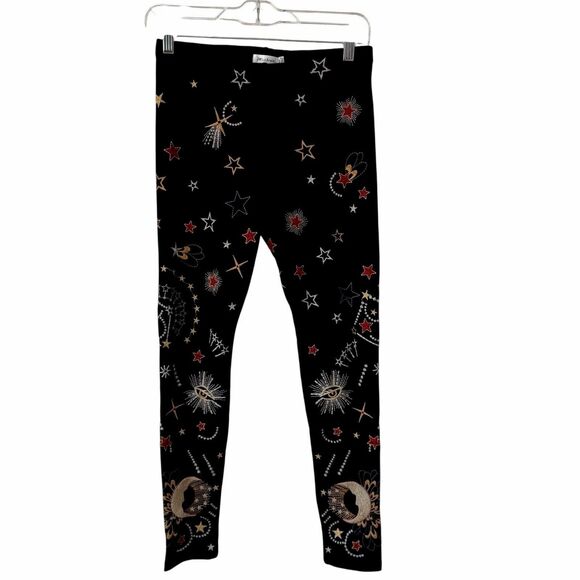 JW Los Angeles Johnny Was Moon & Star Celestial Embroidered Callista Legging XS - Picture 1 of 16